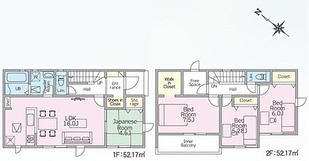 【4LDK+S】カースペース4台分あり♪
WICやシューズクロークの他、使い方は様々なフリースペース付き!
荷物が増えてもスッキリとお使い頂けます♪