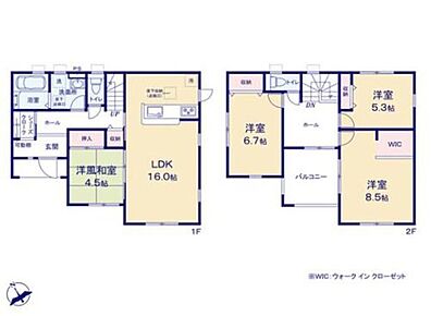 LDKと和室の間の引き戸を開ければ20帖超の大空間！
急な雨でも安心のインナーバルコニーへは廊下から直接出ることができます♪玄関にはSIC、主寝室にはWICがあり随所に豊富な収納スペースを完備◎ 