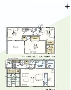 ホッと足を伸ばして寛げる和室をご用意。お子様の目の届く遊び場としても重宝します。
すぐに横になれるのも長くお住まいになられる上では嬉しい空間です♪ 