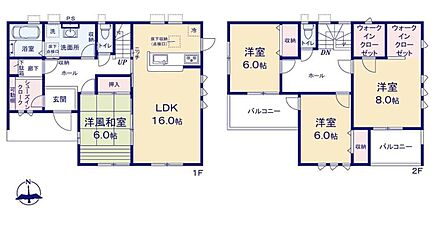 全室6帖以上の4LDK！広くて使いやすい間取りです。リビングの続き間に和室あり♪お子様のお昼寝スペースや来客用におすすめ！ゆとりの広さのプライベートルームには、収納充実のクローゼットが♪ 