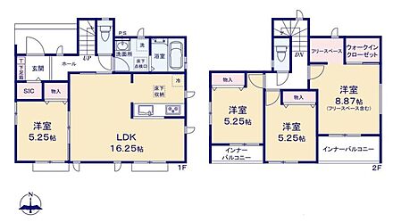 広々LDKに隣接した洋室は子どもの遊び場や家事スペースなどに最適♪
玄関SICをはじめ全居室に収納を完備しいつでもお部屋スッキリ♪
贅沢に2か所のインナーバルコニーを配した、陽当たり良好な住まいです♪ 