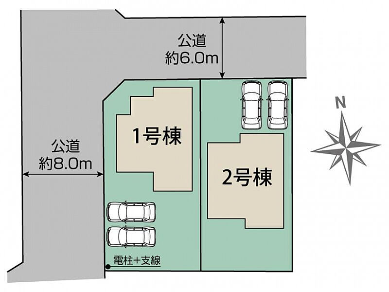 羽生市西4丁目2棟 区画図