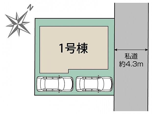 北本市二ツ家4丁目1棟 区画図