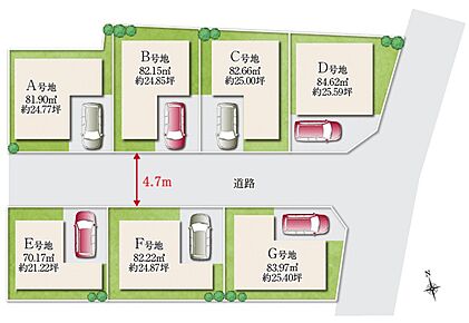 土地価格：1830万円～2280万円
土地建物セット価格：3380万円～3830万円 