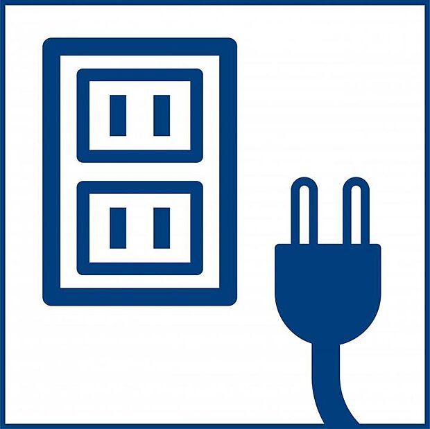 【2口コンセント】小さな子供部屋もコンセントは最低でも2箇所必要とされています。ベッドの位置や机の位置などコンセントの2ヶ所設置はうれしいですね