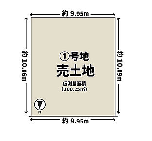＊建築条件無土地価格
仮測量面積：100.25ｍ2
前面道路ガス管がないため、オール電化もしくはプロパンガス 