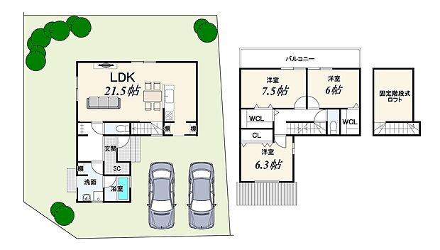 【新築参考プラン】建物102.47m2/2099万円