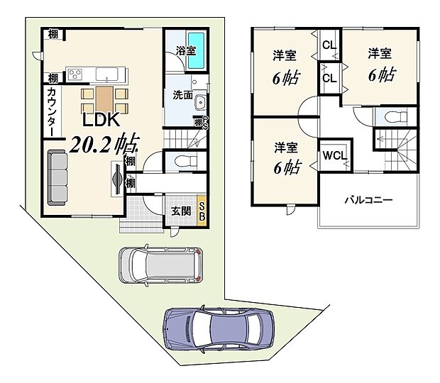 【新築参考メインプラン】建物91.78m2/2029万円