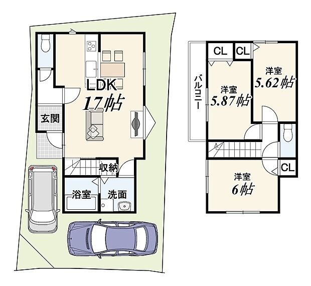 【4号地プランA】建物面積:78.78m2/建物価格:2029万円