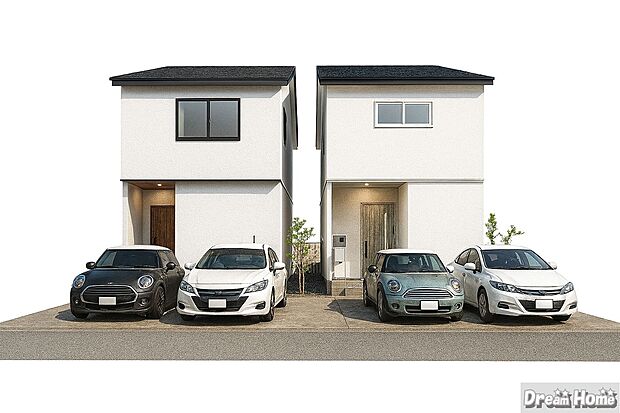 【分譲街並みイメージパース図】
夢を叶える自由設計!間取り変更可能です!(※実際の色味や材質とは異なる場合がございます)