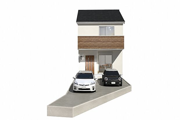 【2号地外観パース】モデルハウス・現地ご案内いたします！お気軽にお問い合わせください！