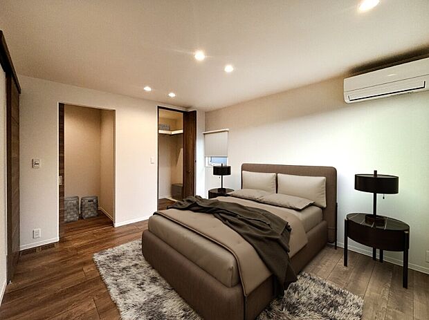 主寝室(2025年4月撮影)※画像は実際の写真に家具・調度品をCG合成したものです。