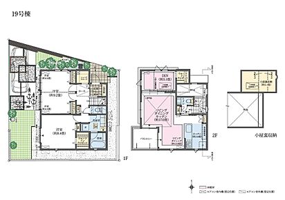 SIC+WIC×２+小屋裏収納
※玄関、リビング吹き抜け 