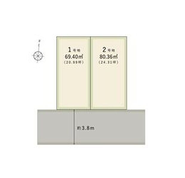 【全体区画図】
南道路に面した完全自由設計対応の分譲地。明るい自然光が注ぎ込む快適な住空間をプランニングできます。徒歩10分圏内に買物施設・教育施設の他、公園や病院等、生活に欠かせない施設が揃います。