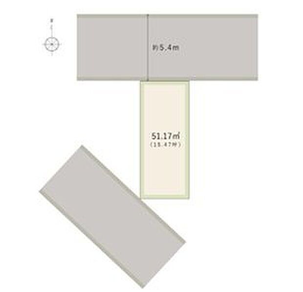 自由設計対応の限定1区画!前面道路は幅員約5.4m。車の入出庫もスムーズに行えそうです。周辺環境と併せて、ぜひ現地をご見学ください。