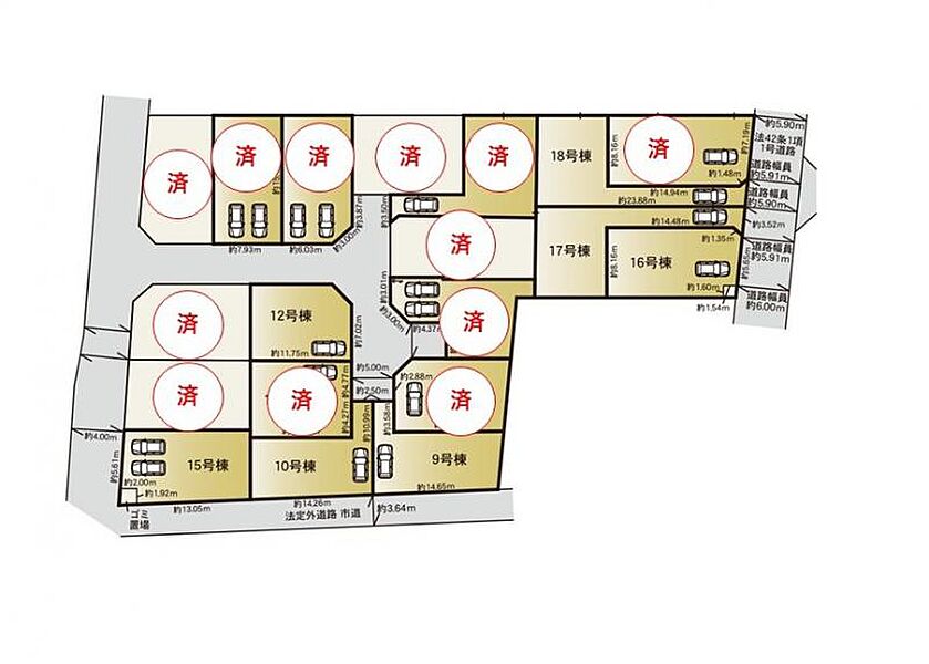 全１９区画の大型開発分譲地