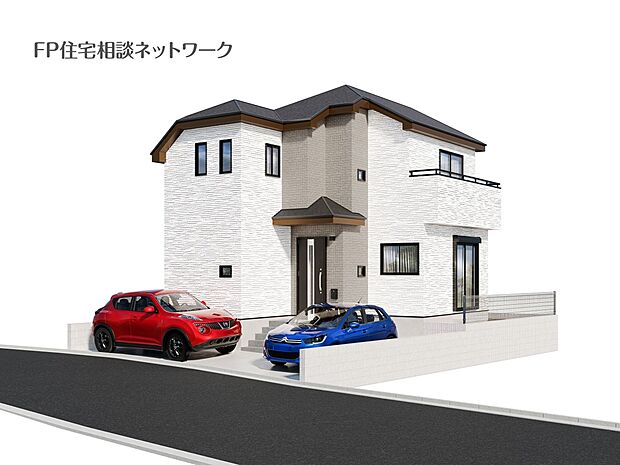 完成予想イメージ:閑静な住宅地で子育て家族にピッタリ。毎日のお散歩も快適な緑に恵まれたエリアで、自然に包まれた穏やかな暮らしを実現するための、ゆとりある住環境が整っています。