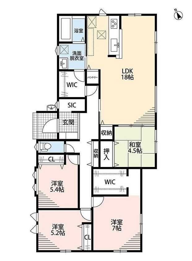 (2号棟)4LDK、土地面積225.26m2、建物面積103.7m2