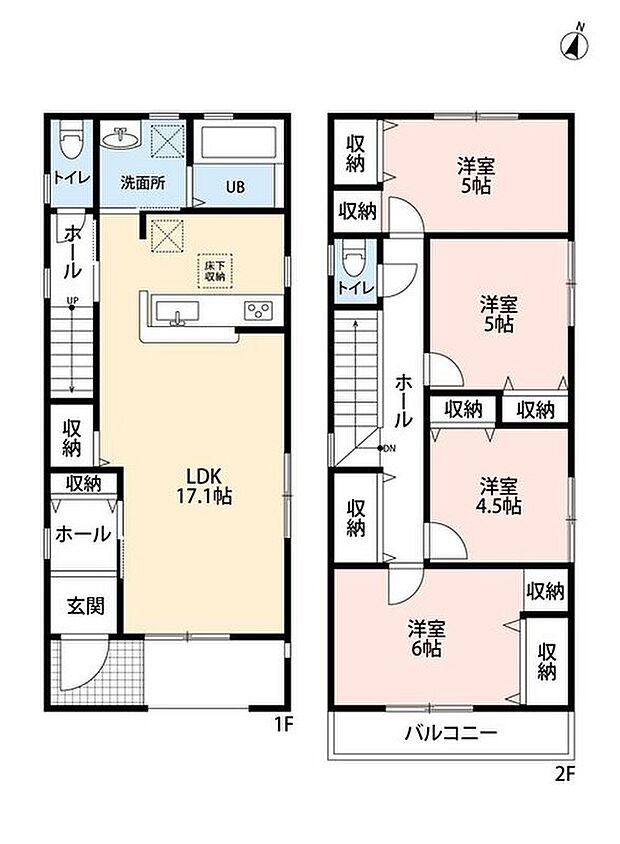 (1号棟)、価格3780万円、4LDK、土地面積105.74m2、建物面積103.5m2