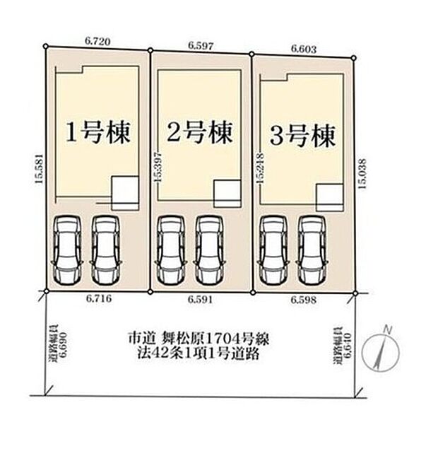 カースペースは並列2台分を確保^^