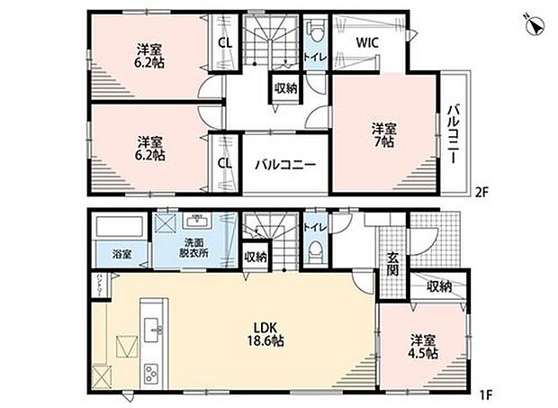 (2号棟)、価格3898万円、4LDK、土地面積136.34m2、建物面積114.27m2