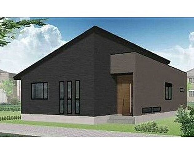 【完成予想図(外観)】完成予想外観パース(2号地)