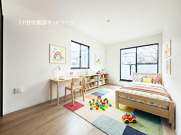 本画像はAIがCGで家具作成しており、実際の現地に家具は設置されておりません。また、販売価格に家具等は含まれておりません。(2号棟)