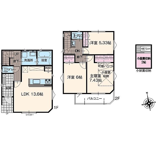 [建]83.42m2[土]120.8m2[間]3LDK+S