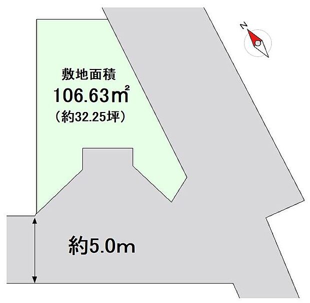 【区画図】
南東角地の開放感