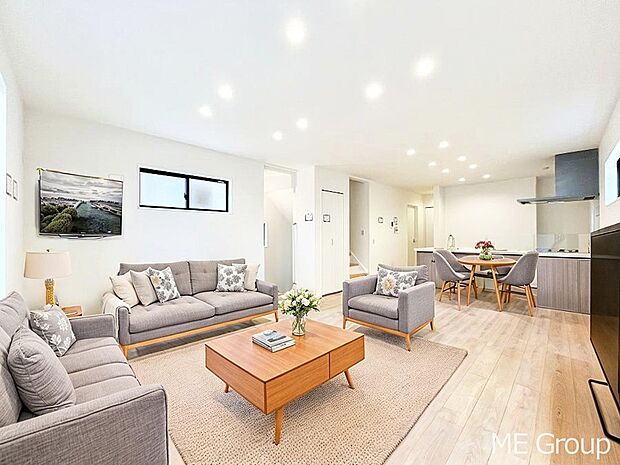 落ち着いた雰囲気のＬＤＫは家族みんなの快適空間※家具はCGです