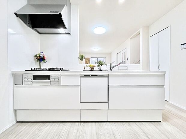 食洗機・浄水器・３ツ口コンロなどデザイン性も機能性も兼ね備えたシステムキッチン！