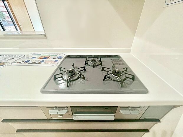 【ガスコンロ】三口ガスコンロでお料理が一気にはかどりそう