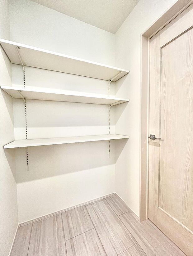 【リネンスペース】便利なリネン庫で、スッキリした使いやすい洗面室に  