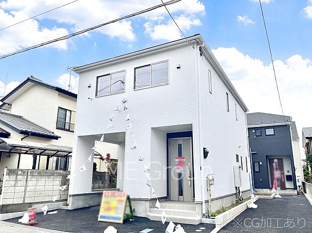 【現地外観写真】暮らしやすさと居心地の良さにこだわったシンプルで飽きのこないデザイン ！