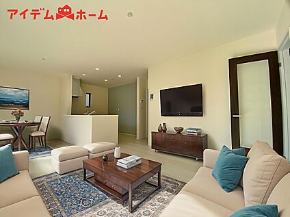 リビング(1号棟)※本画像家具はCG生成です。
