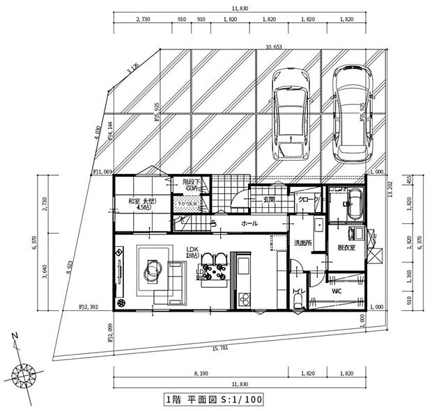 2980万円、4LDK、土地面積194.57m2、建物面積114.27m2 【一部外構工事を含んでいます】
水回り近くにFCLを設け洗濯後の収納や身支度が短動線で完結し、毎日快適に暮らせます。