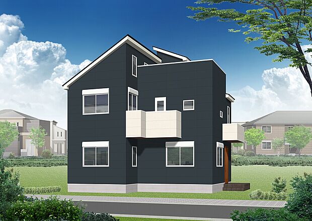 堂々たる趣ながら、主張し過ぎずどこか余裕を感じさせるシャープなフォルムで佇む邸宅は、晴天の空と照らし合わせる事で、本来あるべき完成形の姿を見せてくれます。