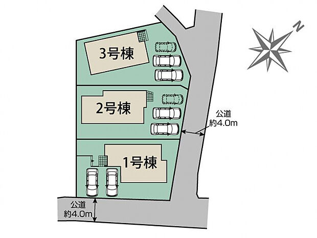 遠賀郡水巻町吉田東1丁目3棟 区画図