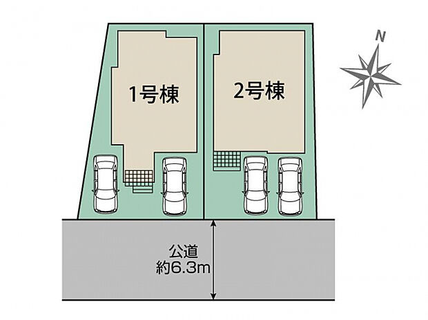 北九州市門司区藤松2丁目2棟区画図