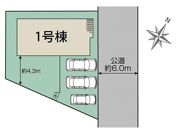 北九州市八幡西区光貞台3丁目1棟 区画図