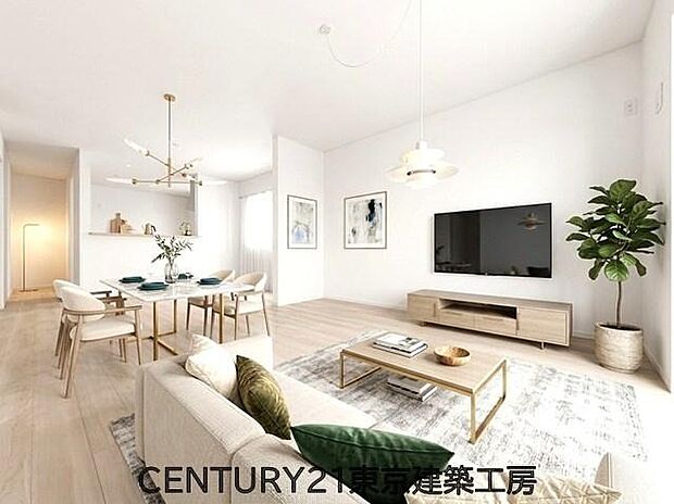 【家具はCGにてレイアウト】
◇オープンでのびやかな空間を生み出す、こだわりの「広がり」と「ゆとり」。ご家族の会話がはずむ開放的なLDKです♪