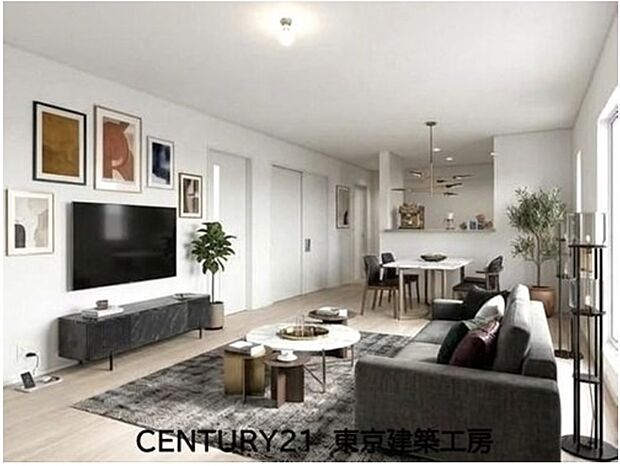【家具はCGにてレイアウト】
採光良好なリビングは、ご家族の憩いの空間。居心地の良い快適な安らぎの場所にもなりそうです。