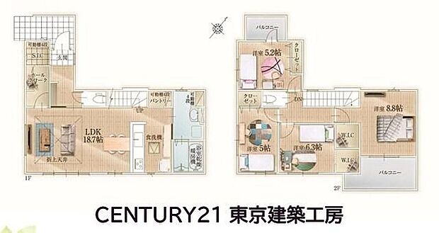 4LDK、土地面積180.03m2、建物面積114.32m2