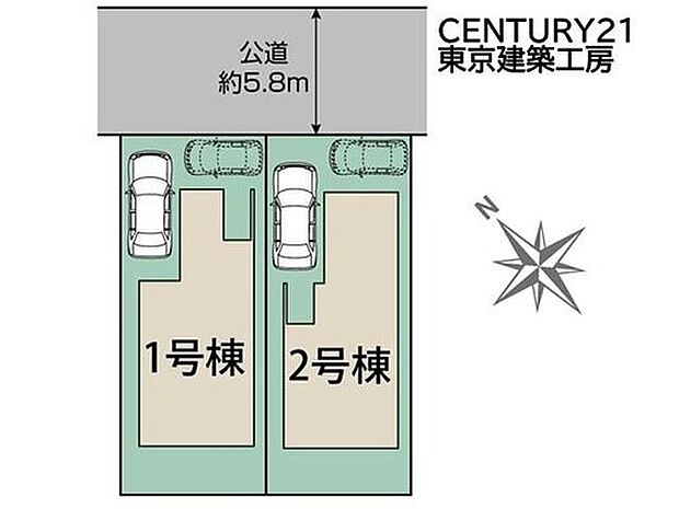 【区画図】5080万円、3LDK、土地面積103.88m2、建物面積95.43m2
