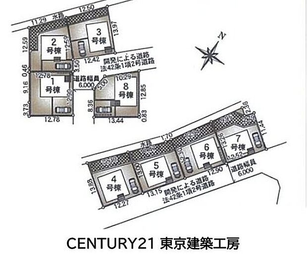 【全体区画図】4LDK、土地面積165.03m2、建物面積95.58m2 ◆ゆとりある間取りに、駐車スペースを備えた住まいです。