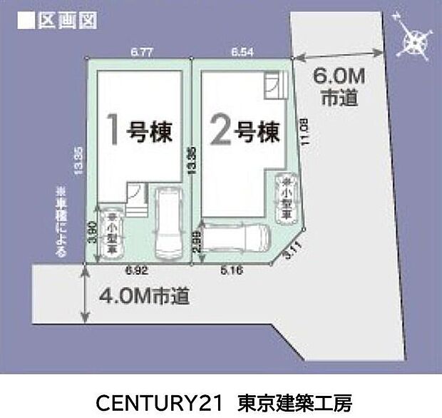 【区画図】◆3LDK、土地面積91.51m2、建物面積86.11m2