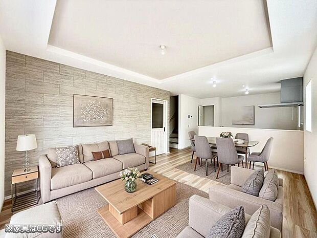 ■くつろぎと笑顔が集まる、心温まるリビング