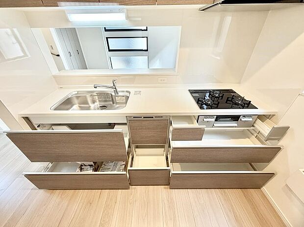 【キッチン】■シンプルで美しく心地よい時間を生むキッチン空間