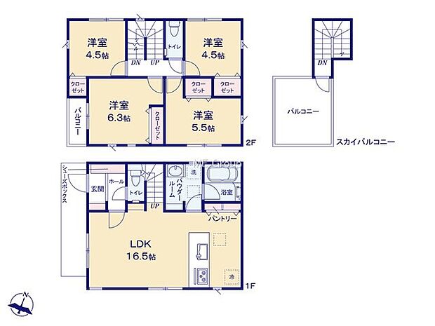 【4LDK】2号棟  
