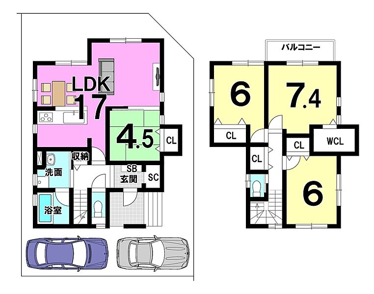 【土地面積：132.01ｍ2／建物面積：99.36ｍ2】